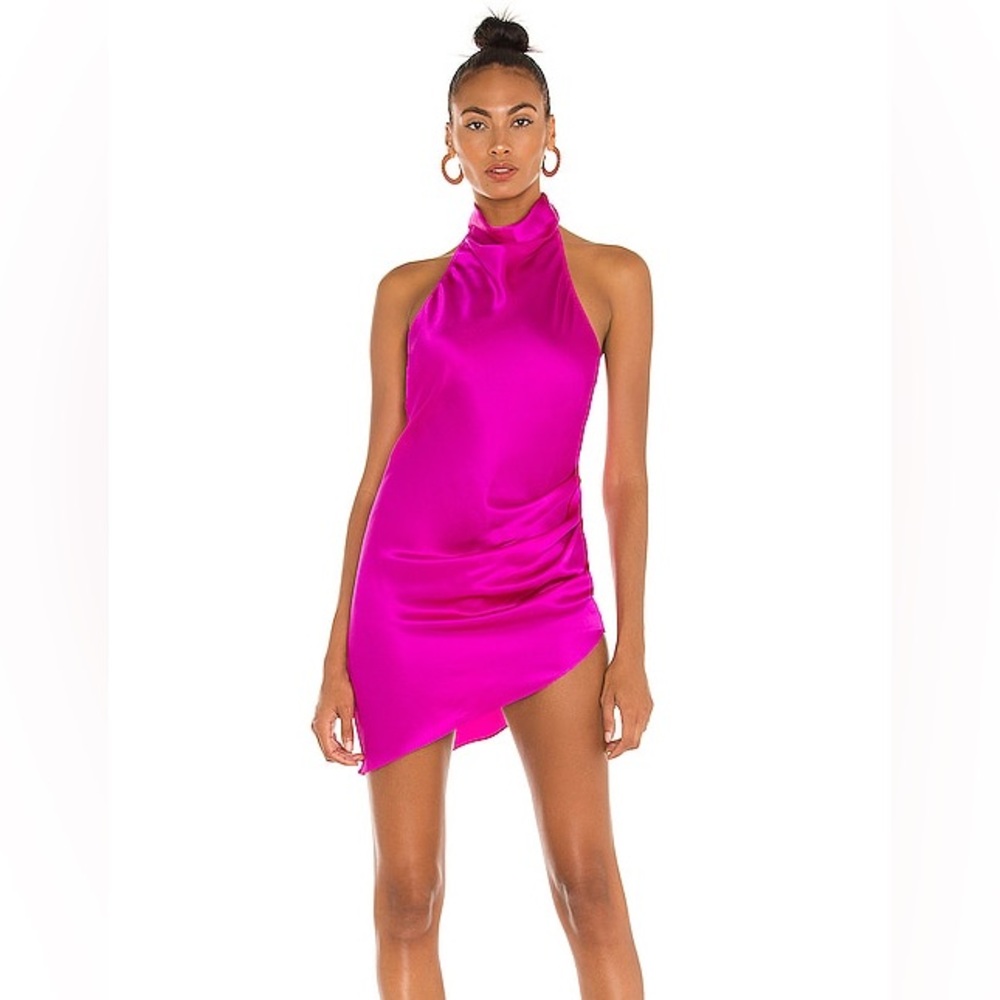 Amanda Uprichard Samba Dress in Dark Hot Pink